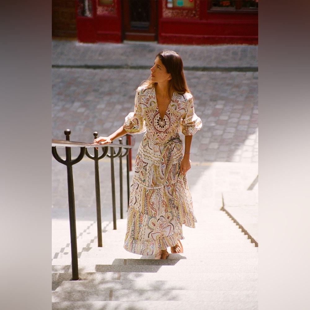 Zara Multi-Color Paisley Maxi Dress